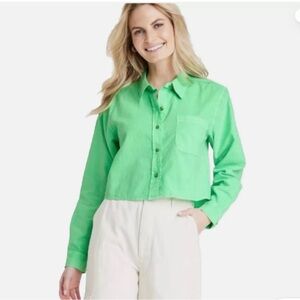 Bright Green Button-Up Shirt
